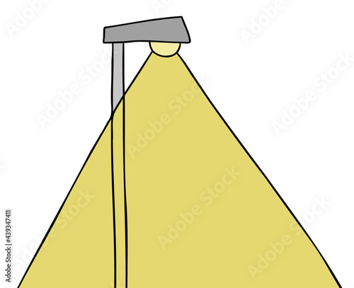 Cartoon vector illustration of street lamp