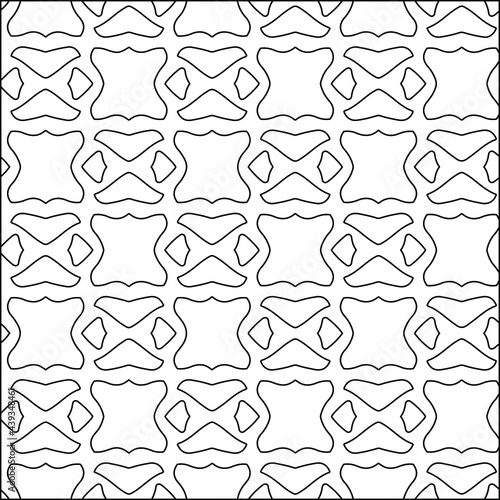  vector pattern with triangular elements. Geometric ornament for wallpapers and backgrounds. Black and white pattern. 