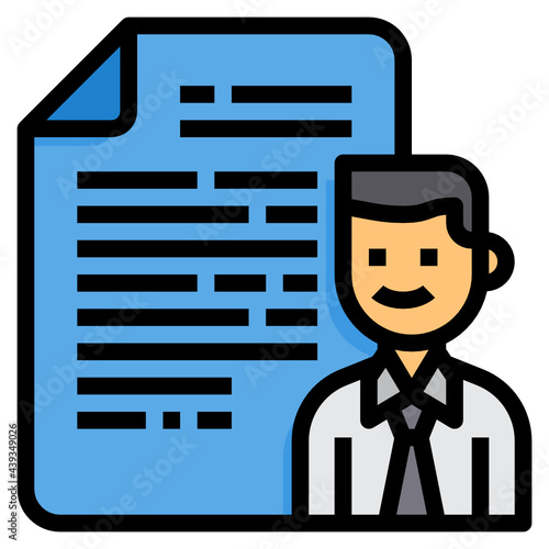 Resume line icon