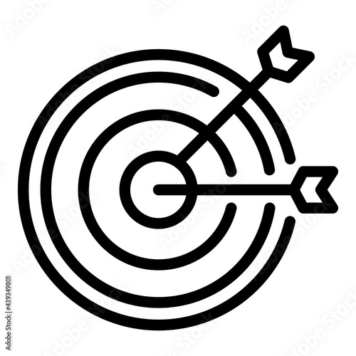 Target search engine icon. Outline Target search engine vector icon for web design isolated on white background