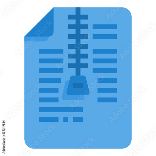 Zip flat icon