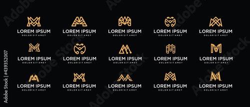 Set design logo letter m