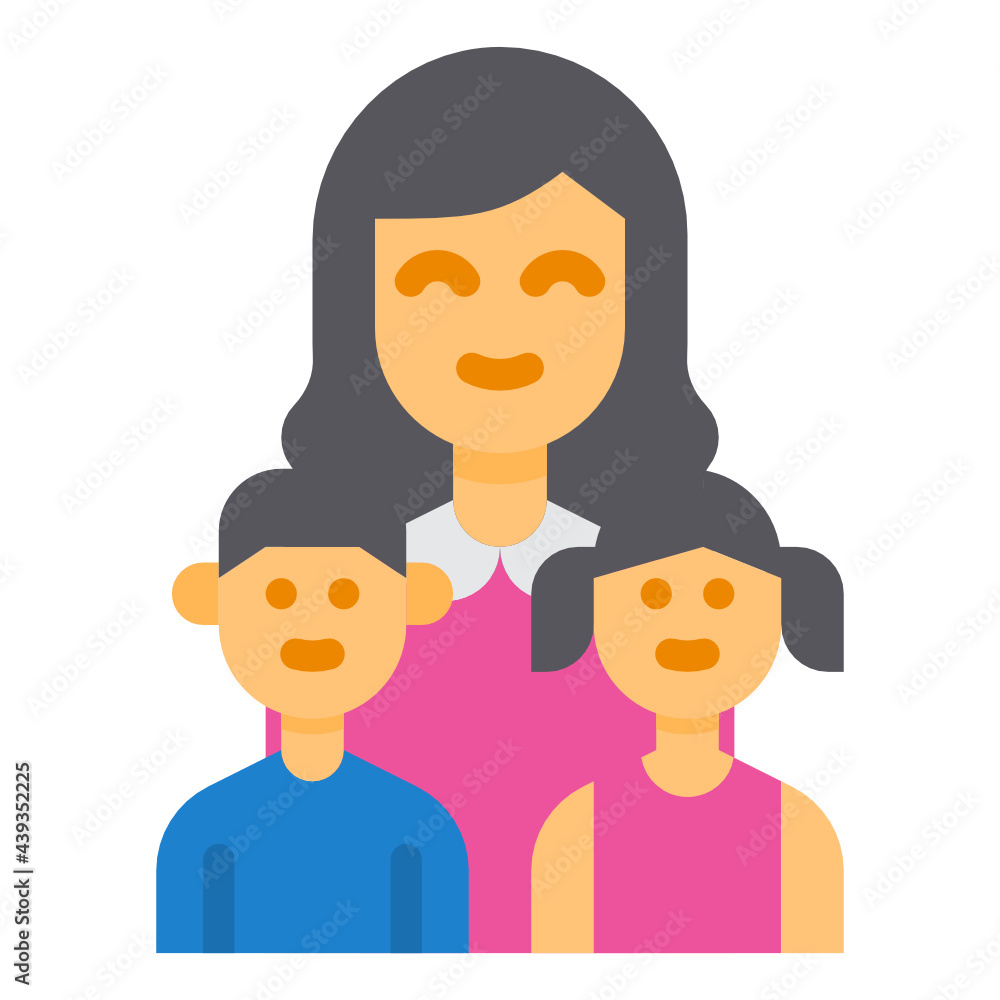 Family flat icon Family flat icon