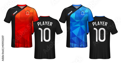 Soccer jersey template.sport t-shirt design.	