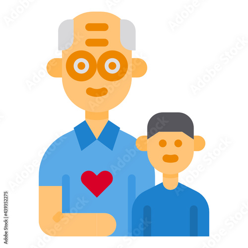Grandfather flat icon