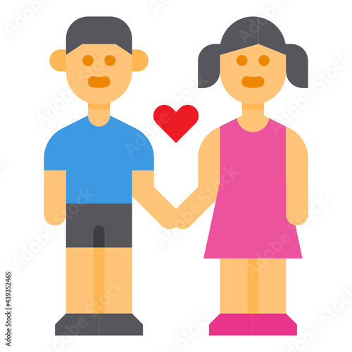 Sibling flat icon
