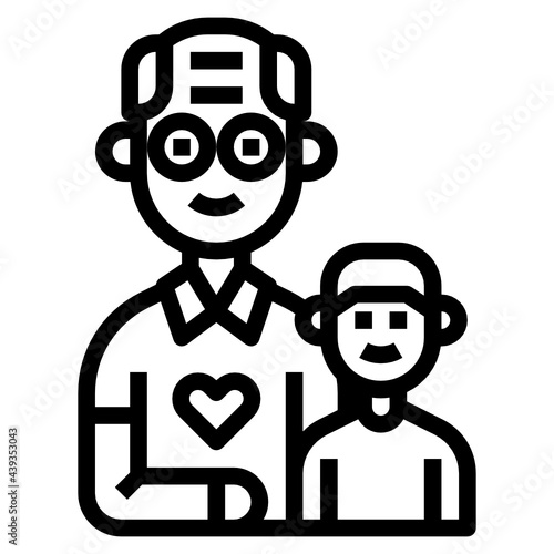 Grandfather line icon