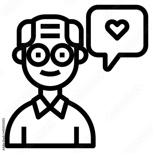 Grandfather line icon