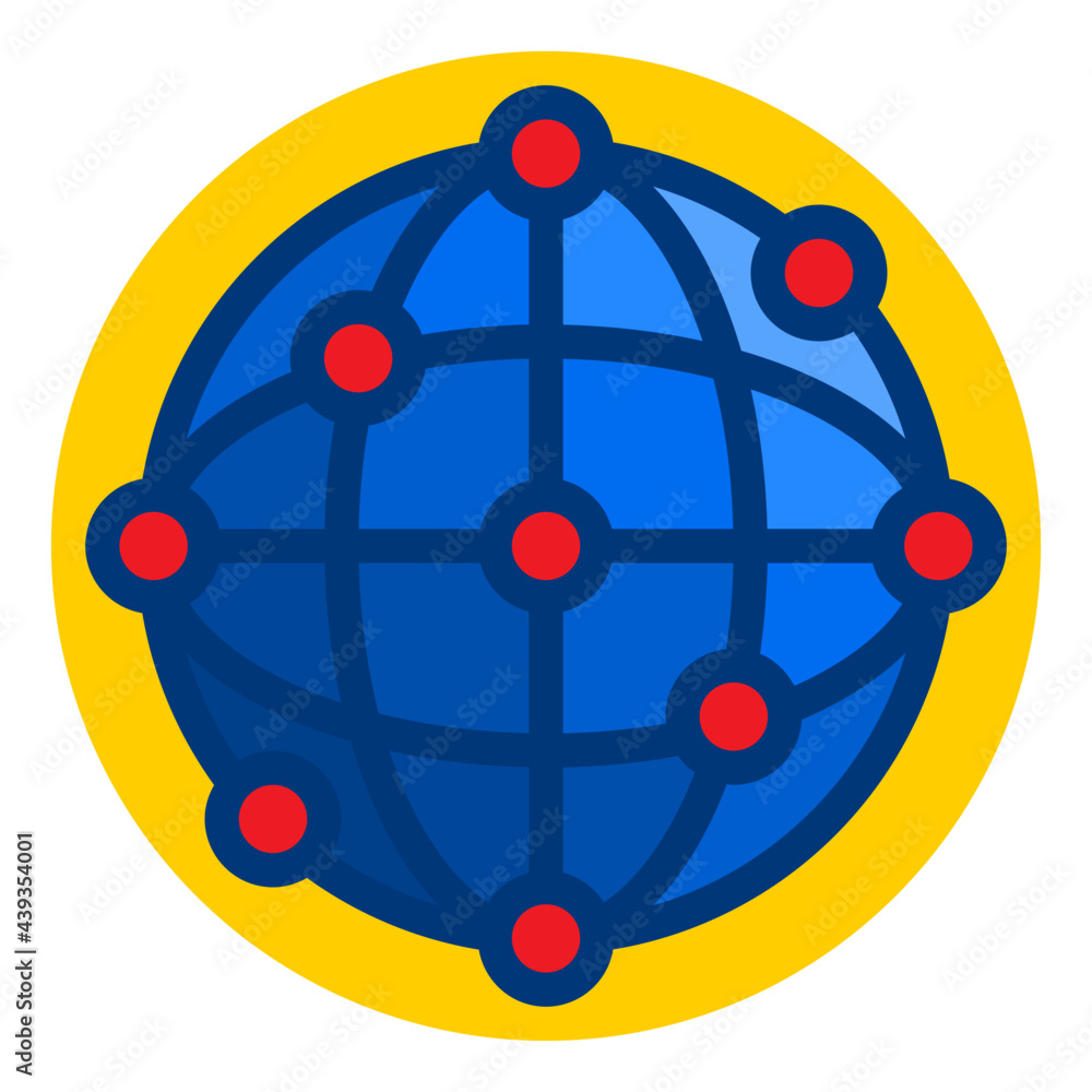network flat style icon network flat style icon