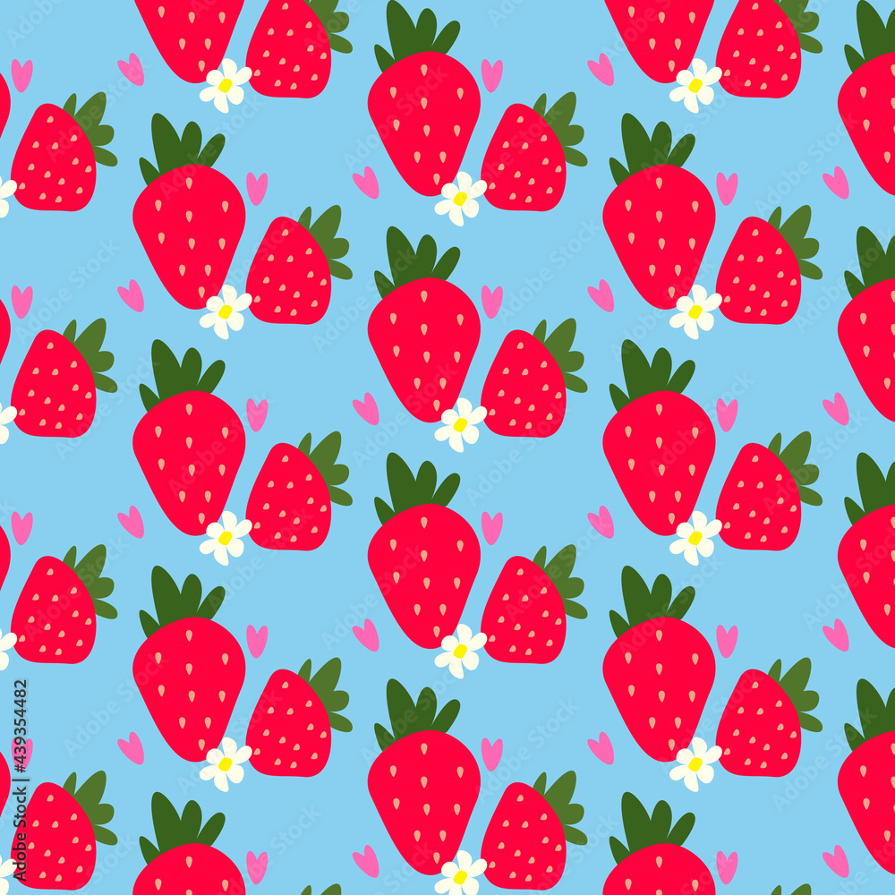 Seamless pattern with strawberry Seamless pattern with strawberry