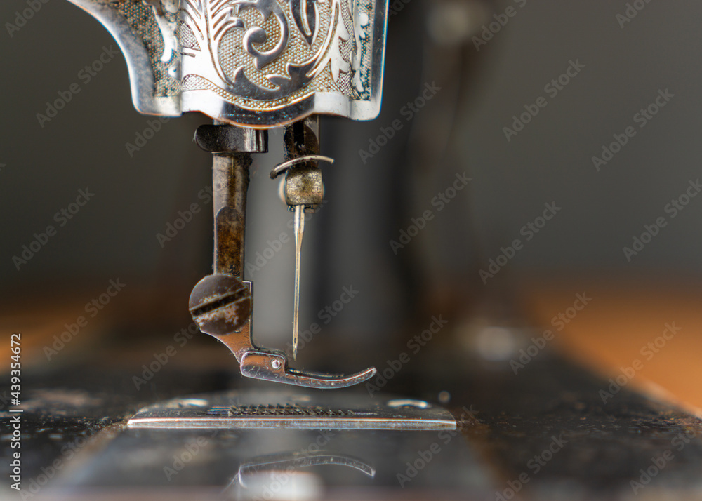 Old sewing machine with a copy space.