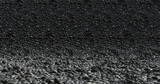 Curved black gravel ground, in the background. 3D illustration.