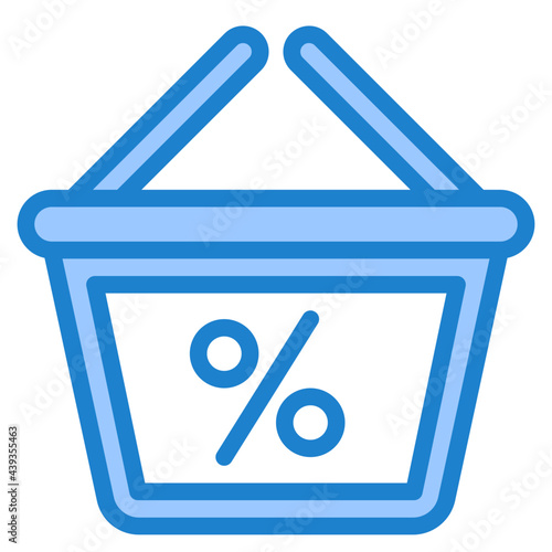 discount blue style icon