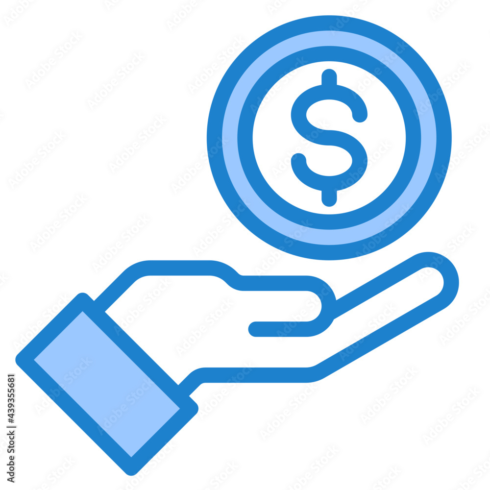 money blue style icon money blue style icon