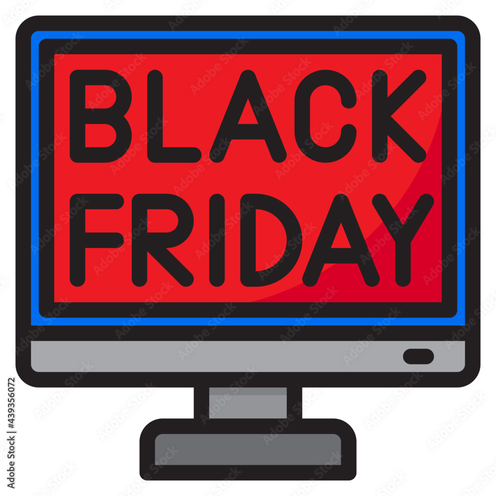 black friday color line style icon black friday color line style icon