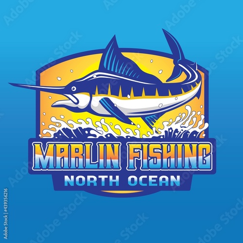 Marlin Fishing Logo Design