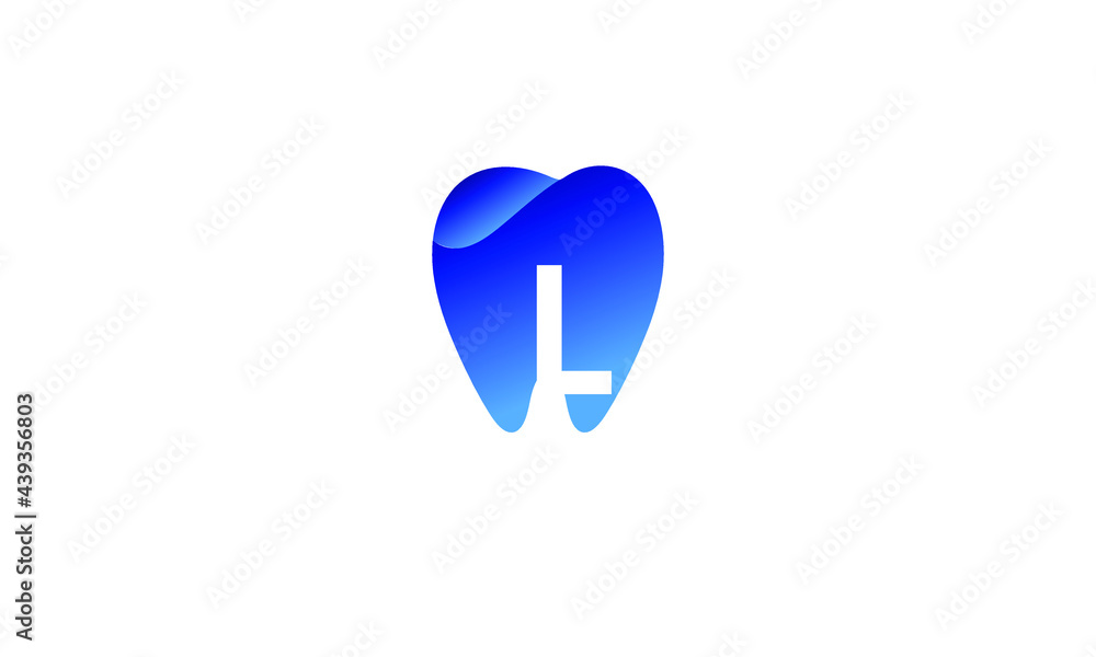 Letter L Dental Blue Modern Unique Logo Letter L Dental Blue Modern Unique Logo