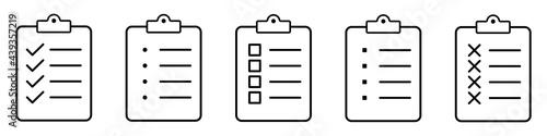 Clipboard icon symbol set simple design