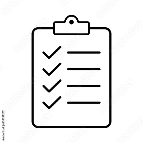 Clipboard line icon symbol simple design