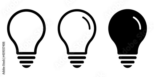 Lamp icon set simple design