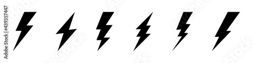 Different flash icon symbol set.