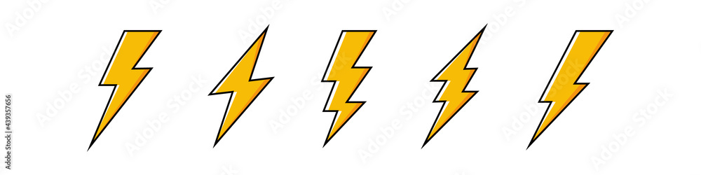 Different flash icons isolated on white background Different flash icons isolated on white background