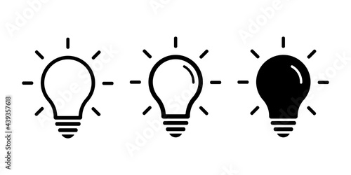 Lamp icon set simple design