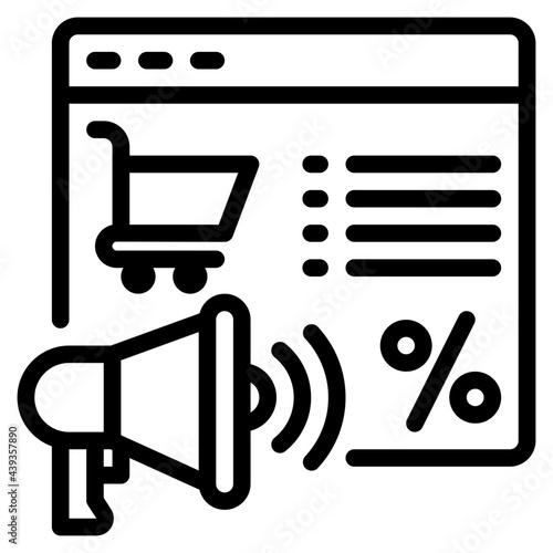advertizing outline style icon