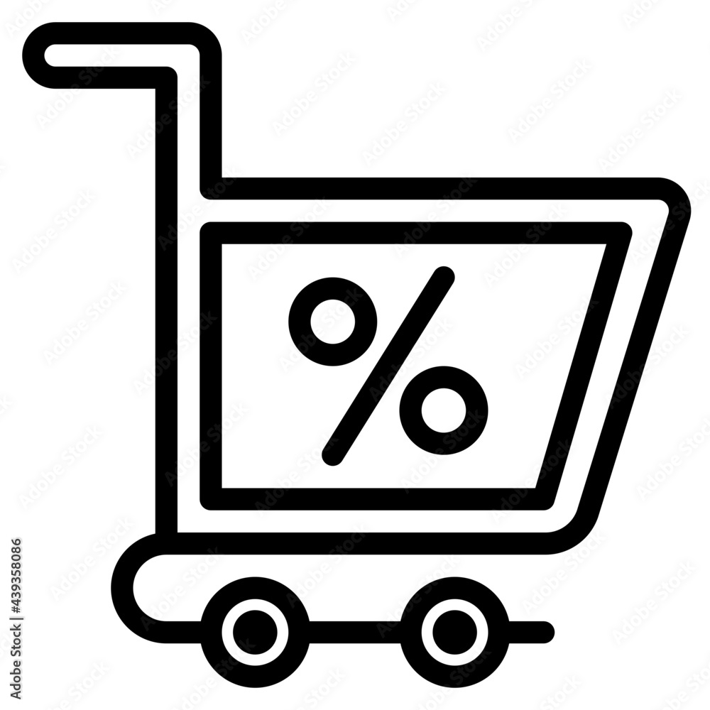 discount outline style icon discount outline style icon