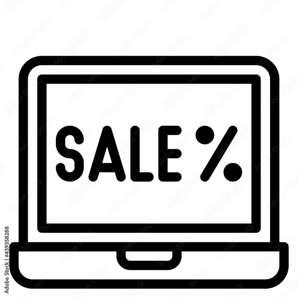 sale outline style icon sale outline style icon