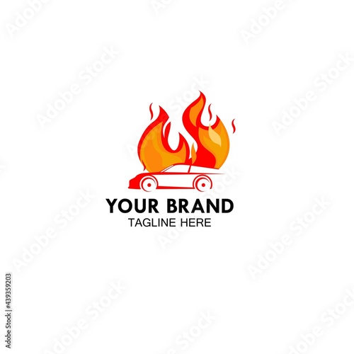 car and fire logos can be used for your brand