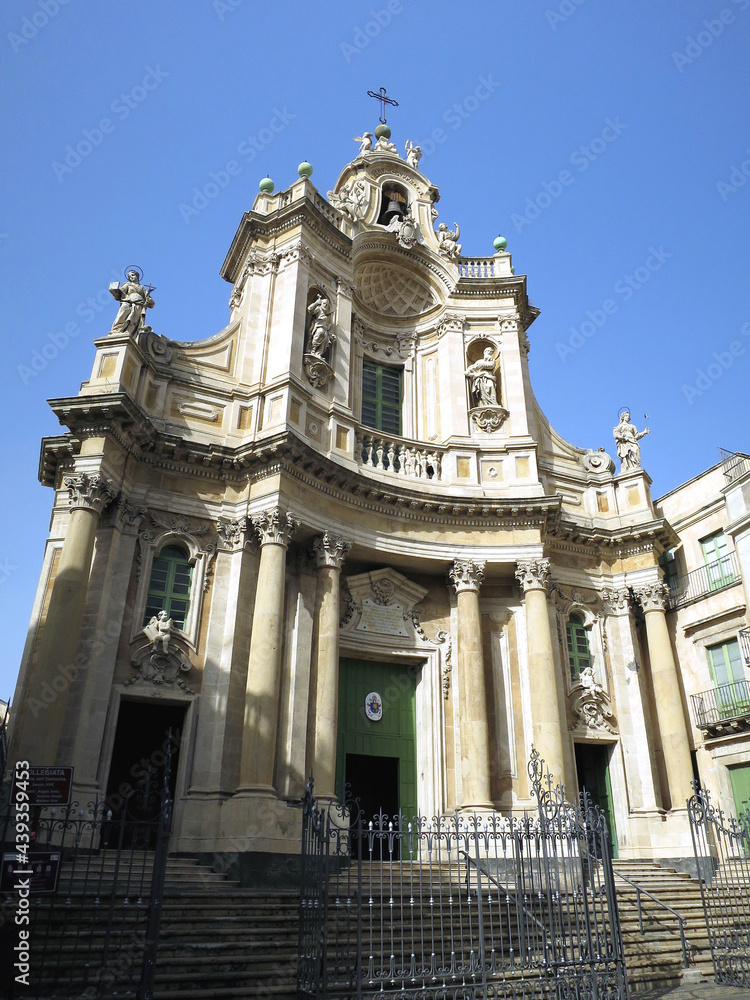 The Basilica della Collegiata in Catania, Sicily, ITALY
