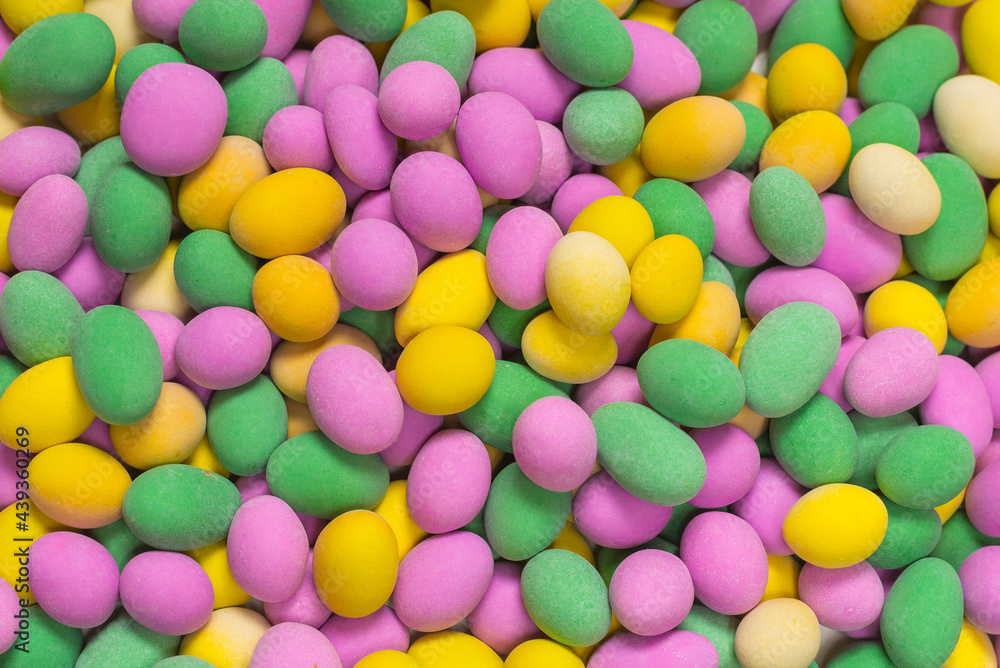 Group of colorful peanuts in glaze. Group of colorful peanuts in glaze.