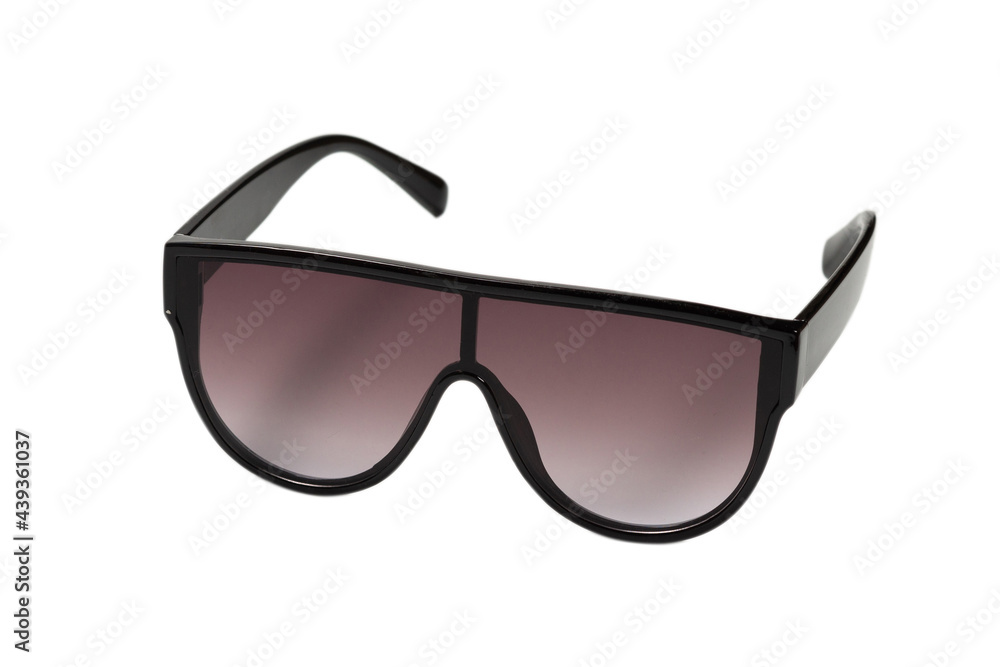 Woman black sunglasses isolated on a white background. Woman black sunglasses isolated on a white background.