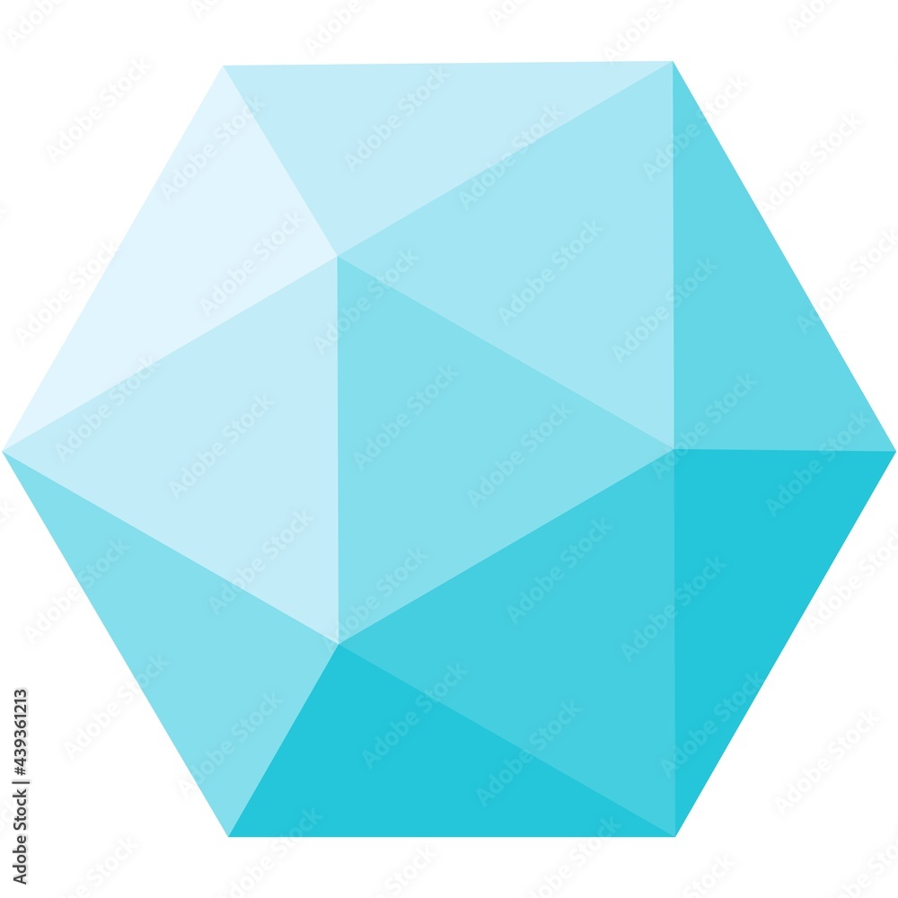 Geometric polygonal shape abstract vector design on white Geometric polygonal shape abstract vector design on white