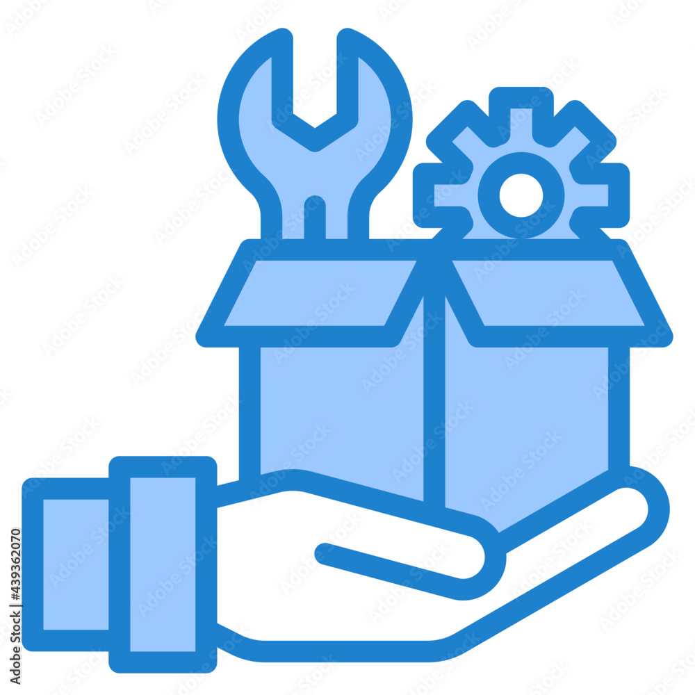 Obraz premium setting blue style icon