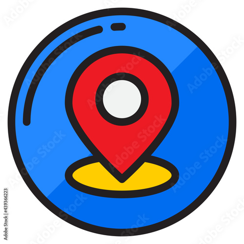 Free Download location color line style icon - GFXLoad