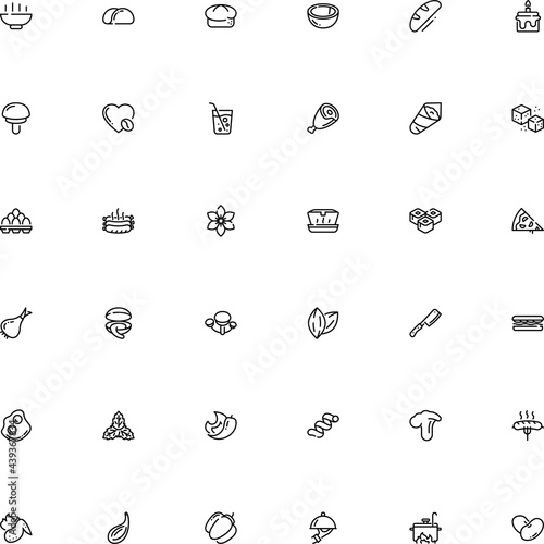icon vector icon set such as: sedative, cloves, colorful, latte, round, clip, dining, sashimi, multicolored, cocktail, mashrooh, eggshell, roll, carbohydrate, craft, bred, coffee, polystyrene