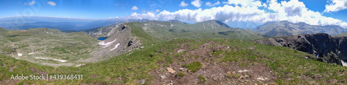 Panoramic landscape of The Seven Rila Lakes, Rila Mountain, Bulgaria photo