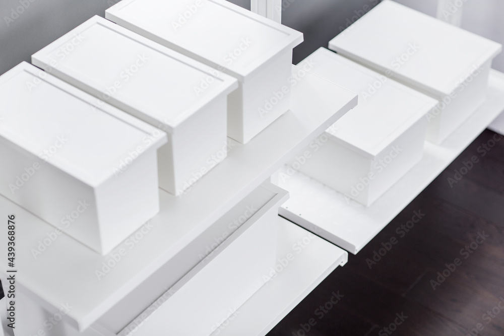 White plastic organizer drawer set White plastic organizer drawer set