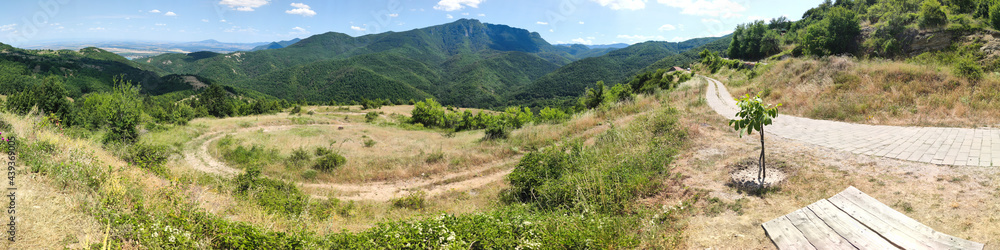 Panorama of Rhodope Mountains Near village of Oreshets, Bulgaria