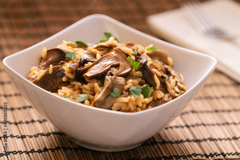 Wild Mushroom Risotto with Parmesan and Parsley Wild Mushroom Risotto with Parmesan and Parsley