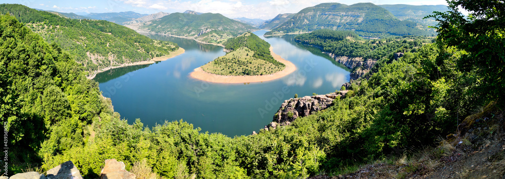 Panorama of Arda River meander, Bulgaria