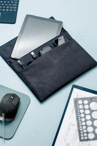 Wallpaper Mural tablet case office accessories on desk Torontodigital.ca