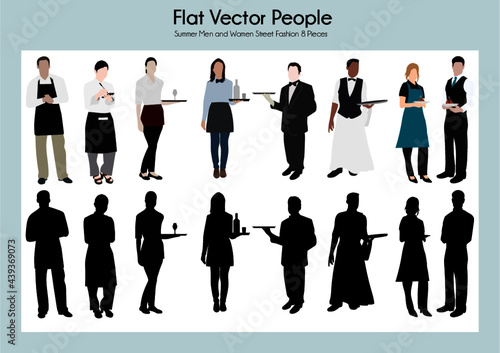 Restaurant Employee Vector Source - 7 SET, 8 People
