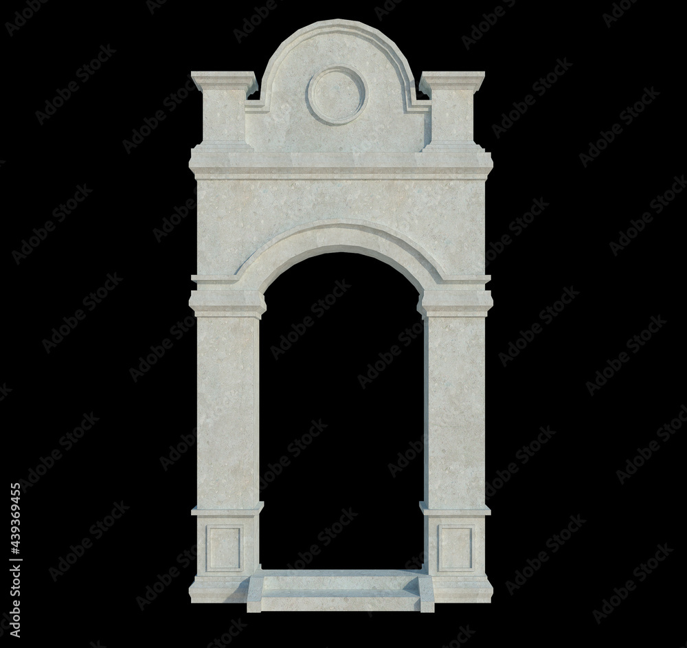 Fototapeta premium 3d Render Building Structure On Isolated