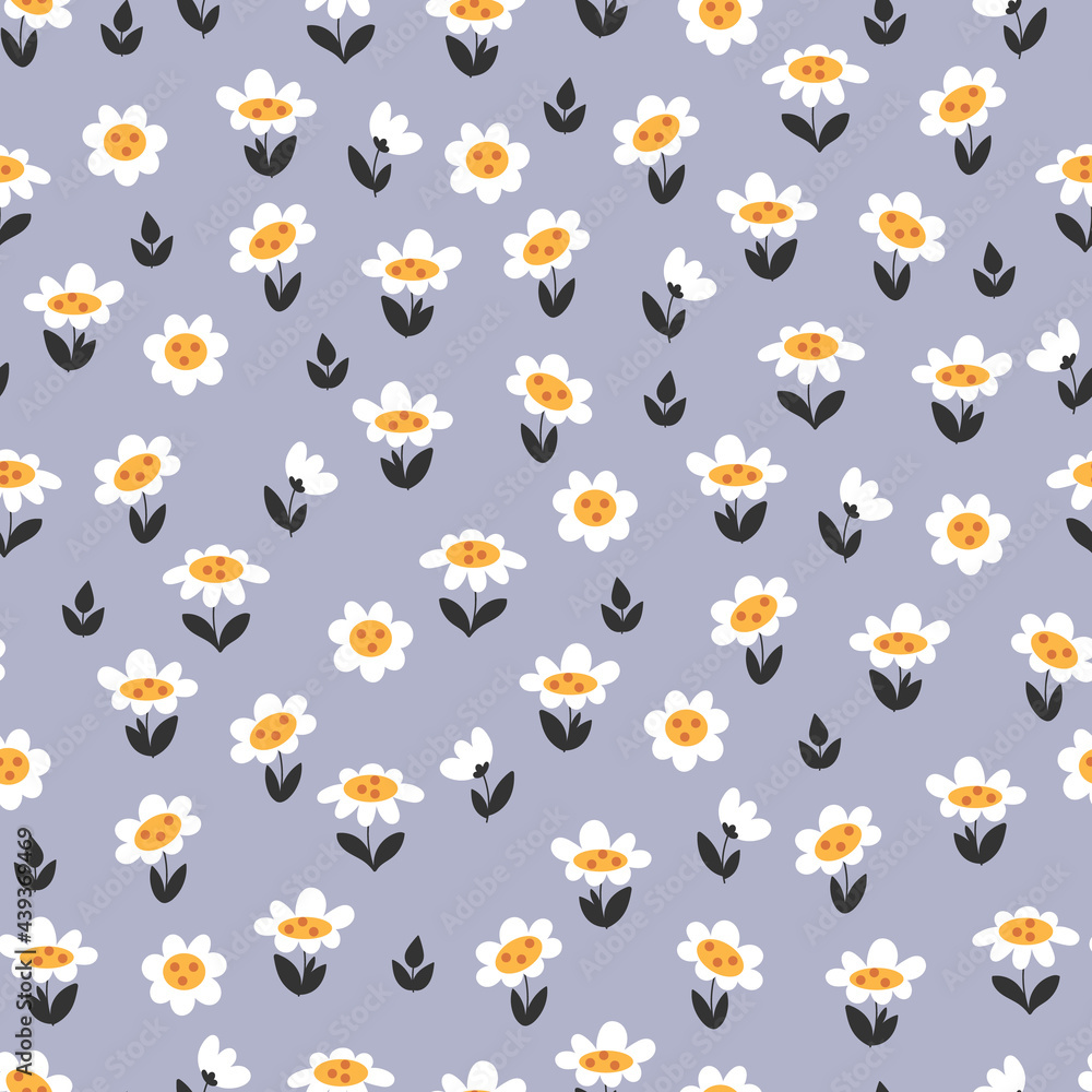 Cute daisies seamless pattern Cute daisies seamless pattern