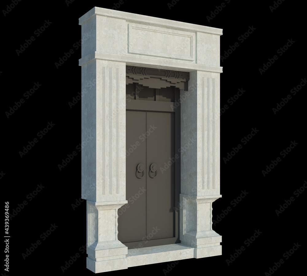Fototapeta premium 3d Render Building Structure On Isolated
