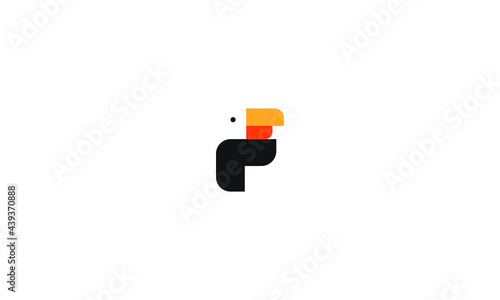 toucan bird modern flat logo design