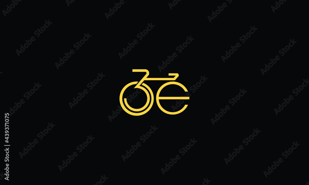 Abstract bicycle logo template. Abstract bicycle logo template.